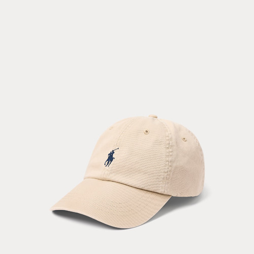 Cotton Chino Ball Cap light Biege Pony Logo