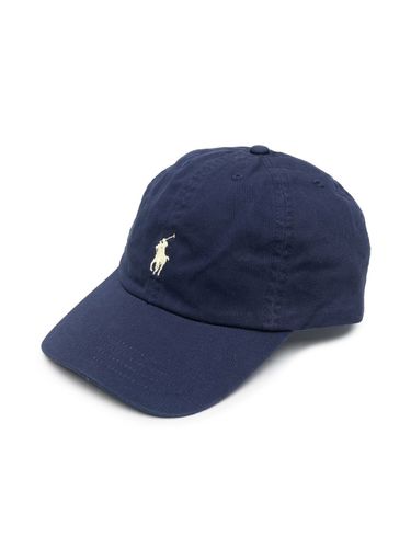 Cotton Chino Ball Cap Navy-White Pony Logo