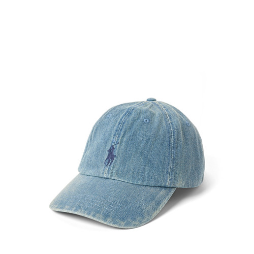 Polo Cap Denim-Pony Logo