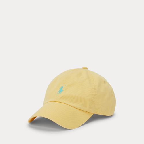 Cotton Chino Ball Cap Yellow Pony Logo