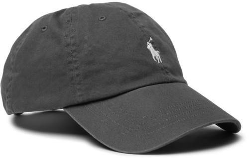 Cotton Chino Ball Cap Charcoal  Pony Logo