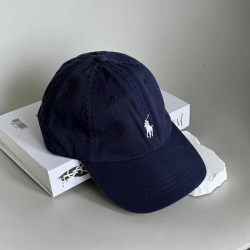 Cotton Chino Ball Cap Navy-White Pony Logo