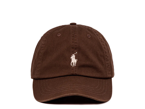 Cotton Chino Ball Cap Brown Pony Logo