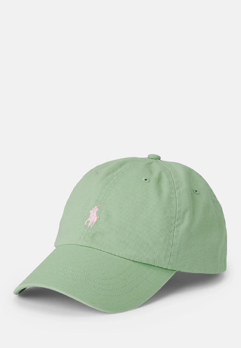 Cotton Chino Ball Cap Light Green Pony Logo