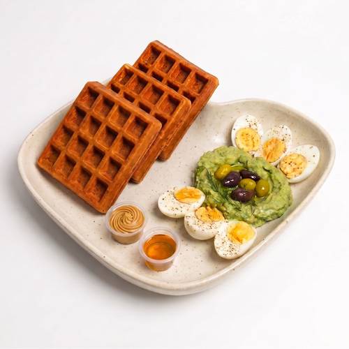 Waffles With Boiled Eggs Healthy