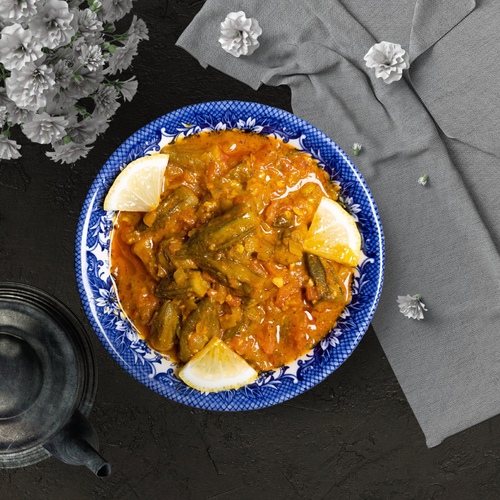 حمسة بامية بالطماط