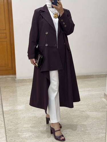 Burgundy Blazer - Length 45