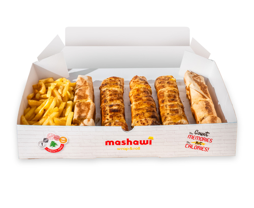 Classic Sandwiches Box 5 Sandwiches - 5 classic sandwiches of your choice, chicken or meat, served with a side of french fries