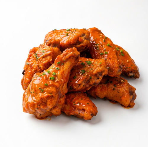 Buffalo Chicken Wings - 8 pieces made on a charcoal grill