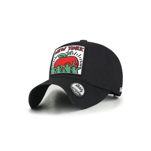 Ililily Keith Haring Baseball Cap New York Apple Embroidery Casual Trucker Hat - Style: classic baseball cap with strap back closure
Trim/embellishment: Keith haring new york apple illustration embroidery cotton casual dad cap with strap back
Brim: pre-curved stiff brim with stitch
Crown: 5 panels round crown with 4 eyelet hole and top button
Inner band: approx. 58cm (7 1/4) / brim width: approx. 7cm (2.75