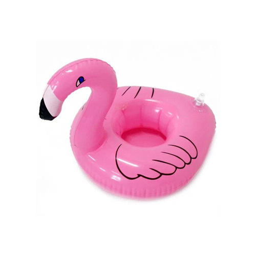 Flamingo Floating Drink Holder - Pink Flamingo Shaped Floating Drink Holder