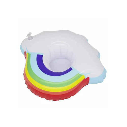 Rainbow Cloud Floating Drink Holder - Rainbow Cloud Shaped Floating Drink Holder