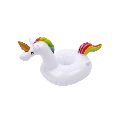 Unicorn Floating Drink Holder - White Unicorn Shaped Floating Drink Holder