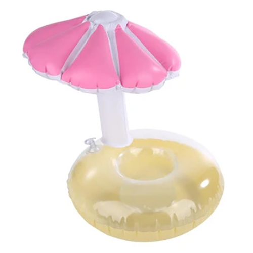 Mushroom Floating Drink Holder - Pink & Yellow Mushroom Shaped Floating Drink Holder