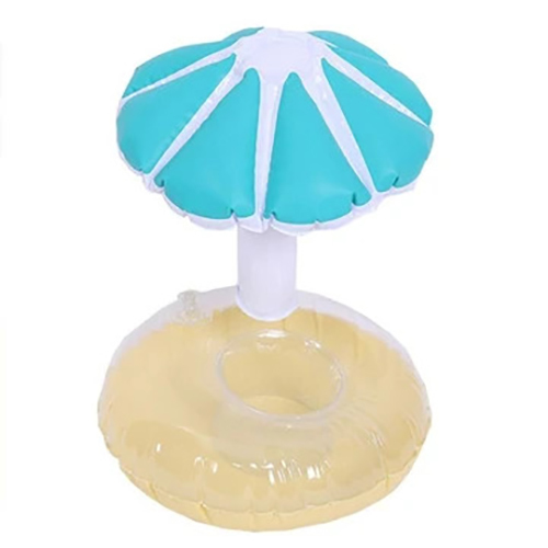 Mushroom Floating Drink Holder - Aqua & Yellow Mushroom Shaped Floating Drink Holder