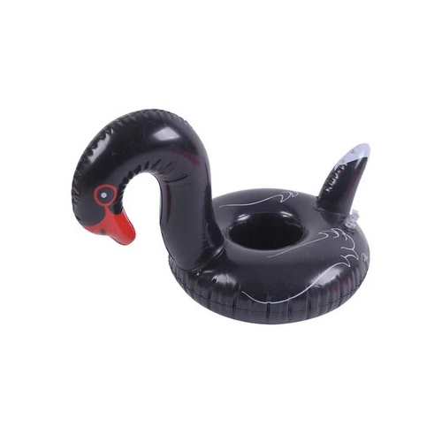 Swan Floating Drink Holder - Black Swan Shaped Floating Drink Holder