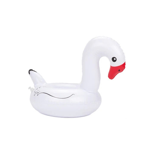 Swan Floating Drink Holder - White Swan Shaped Floating Drink Holder