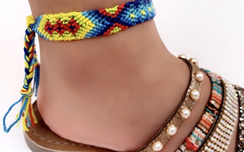 Handmade sunflower design bracelet / anklet - Handmade sunflower design ( bracelet / anklet )