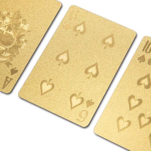 فالي - أوراق لعب ذهبية بالكامل - Limited edition of gold color playing cards , 1 piece (52 cards)