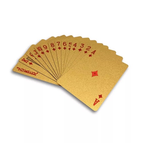 Playing cards 100 Dollar gold