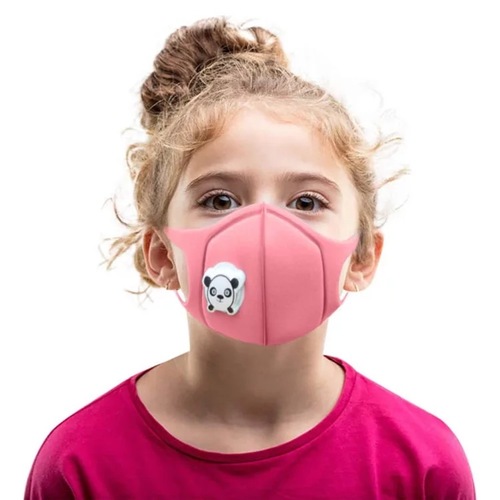 Pink kids mask - Reusable sponge face mask for children  • Free size ( 3 - 10 years ) • Unisex for boys and girls