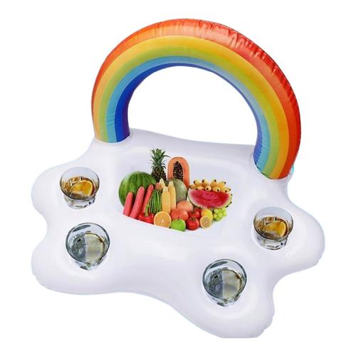 Rainbow cloud drink holder - Keep your drinks handy in the pool and grab some fruits while enjoying the pool  .