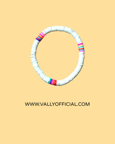 Vally - White beaded bracelet