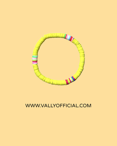 Yellow beaded bracelet