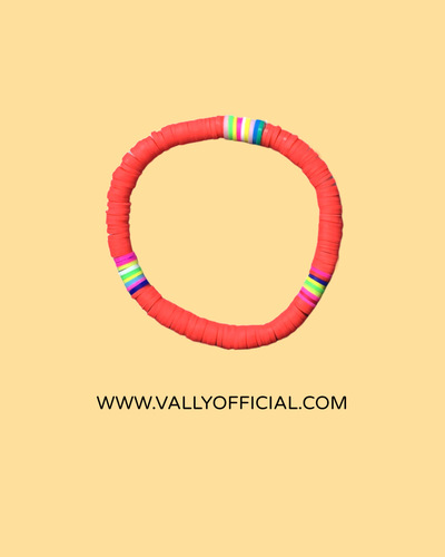 Vally - Orange beaded bracelet