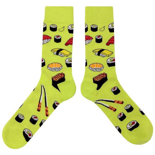 Sushi Printed Socks - Sushi Printed Socks  Unisex Casual Cotton Tube Socks. Fun, quirky socks are the perfect pizazz for any outfit. Material: Cotton / Polyamide / Spandex Free size.