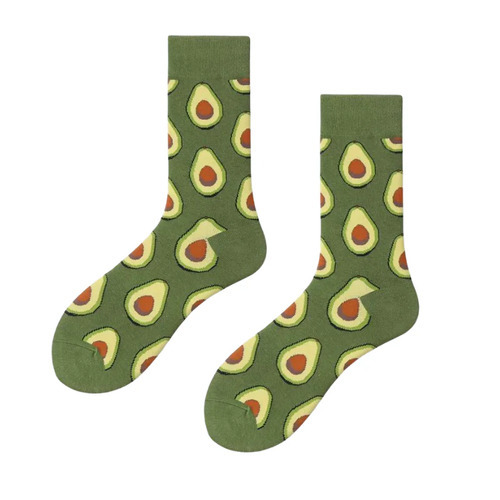 Avocado Printed Socks - Avocado Printed SocksUnisex Casual Cotton Tube Socks. Fun, quirky socks are the perfect pizazz for any outfit. Material: Cotton / Polyamide / Spandex Free size.