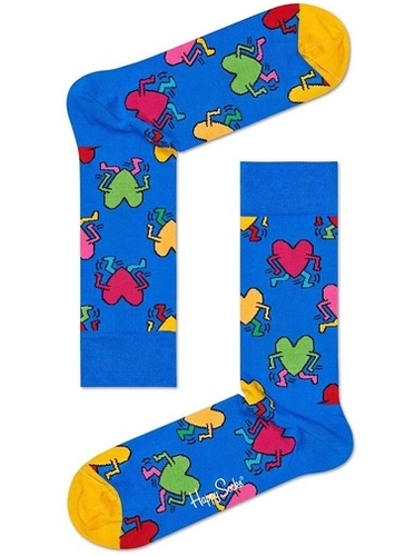 Blue Happy Socks - Blue Happy Socks Unisex Casual Cotton Tube Socks. Fun, quirky socks are the perfect pizazz for any outfit. Material: Cotton / Polyamide / Spandex Free size.