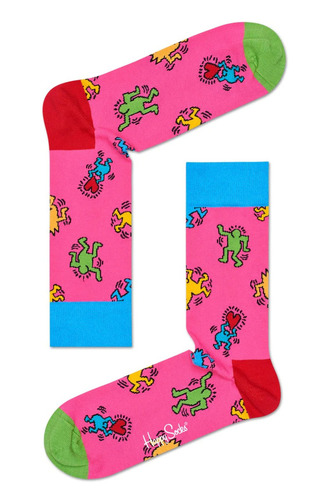 Vally - Pink Happy Socks - Pink Happy Socks Unisex Casual Cotton Tube Socks. Fun, quirky socks are the perfect pizazz for any outfit. Material: Cotton / Polyamide / Spandex Free size.