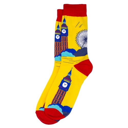 Big Ben & London Eye Socks - Big Ben & London Eye Unisex Casual Cotton Tube Socks. Fun, quirky socks are the perfect pizazz for any outfit. Material: Cotton / Polyamide / Spandex Free size.