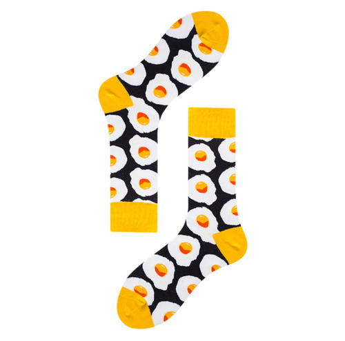 Fried Eggs Socks - Fried Eggs Socks Unisex Casual Cotton Tube Socks. Fun, quirky socks are the perfect pizazz for any outfit.  Material: Cotton / Polyamide / Spandex Free size.