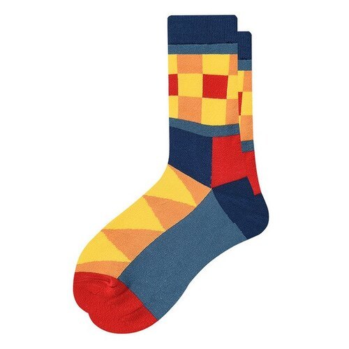 Vally - Multicolored geometric shapes socks - Multicolored geometric shapes socks Unisex Casual Cotton Tube Socks. Fun, quirky socks are the perfect pizazz for any outfit. Material: Cotton / Polyamide / Spandex Free size.