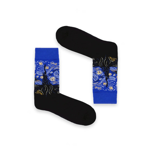 Starry Night Socks - Starry Night Socks Unisex Casual Cotton Tube Socks. Fun, quirky socks are the perfect pizazz for any outfit. Material: Cotton / Polyamide / Spandex Free size.