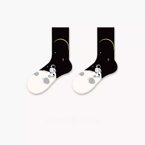 Space Man Socks - Space Man Socks Unisex Casual Cotton Tube Socks. Fun, quirky socks are the perfect pizazz for any outfit. Material: Cotton / Polyamide / Spandex Free size.