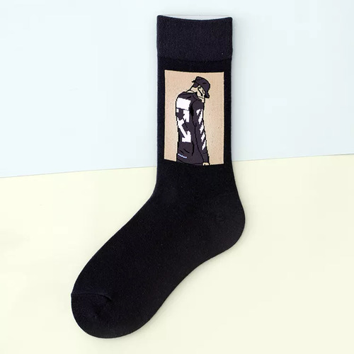 Black Sports Socks - Black Sports Socks Unisex Casual Cotton Tube Socks. Fun, quirky socks are the perfect pizazz for any outfit. Material: Cotton / Polyamide / Spandex Free size.