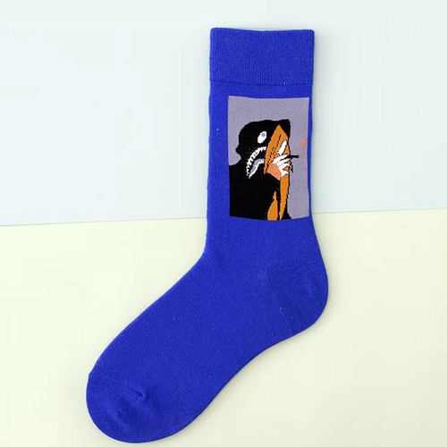 Blue Sports Socks - Blue Sports Socks Unisex Casual Cotton Tube Socks. Fun, quirky socks are the perfect pizazz for any outfit. Material: Cotton / Polyamide / Spandex Free size.