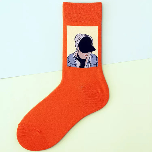 Orange Sports Socks - Orange Sports Socks Unisex Casual Cotton Tube Socks. Fun, quirky socks are the perfect pizazz for any outfit. Material: Cotton / Polyamide / Spandex Free size.