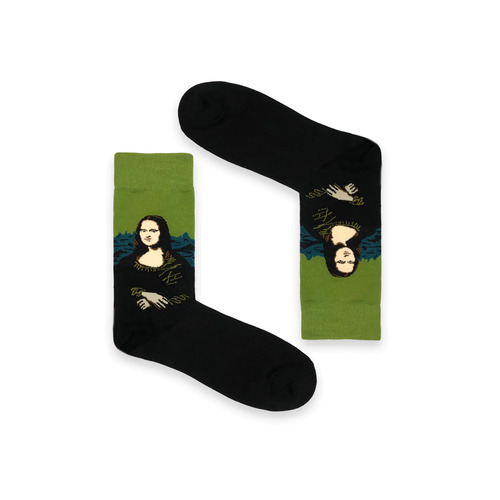 Mona Lisa Socks - Mona Lisa Socks Unisex Casual Cotton Tube Socks. Fun, quirky socks are the perfect pizazz for any outfit. Material: Cotton / Polyamide / Spandex Free size.