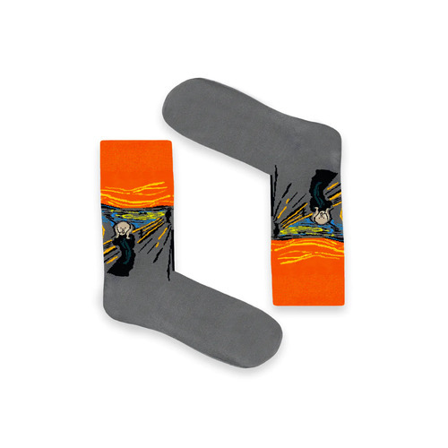 The Scream Socks - The Scream Socks Unisex Casual Cotton Tube Socks. Fun, quirky socks are the perfect pizazz for any outfit. Material: Cotton / Polyamide / Spandex Free size.