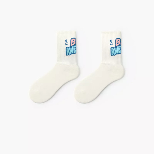 Vally - Be Awesome Socks - Be Awesome Socks Unisex Casual Cotton Tube Socks. Fun, quirky socks are the perfect pizazz for any outfit. Material: Cotton / Polyamide / Spandex Free size. High: CREW