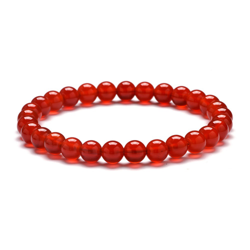 Vally - Red Agate Stone Bead Bracelet - 6mm - Overview & Details Color: Red Stone Material: Natural stone Gender: Unisex Type: Bracelets 6mm beads 16.5cm – Stretchy elastic Bracelet weight: 10g The stone color will NOT fade Nickel & Zinc Free