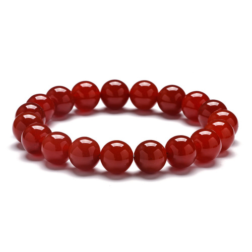 Red Agate Stone Bead Bracelet - 10mm - Overview & Details Color: Red Stone Material: Natural stone Gender: Unisex Type: Bracelets 10mm beads 17cm – Stretchy elastic Bracelet weight: 27g The stone color will NOT fade Nickel & Zinc Free