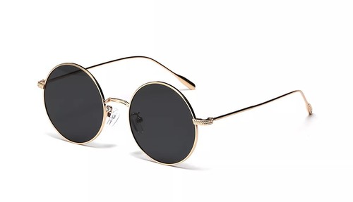 Metal round black gold - Color: Black and gold
 Gender: Unisex Frame material: PC
 Lenses optical attribute: UV400 Size: Adult size