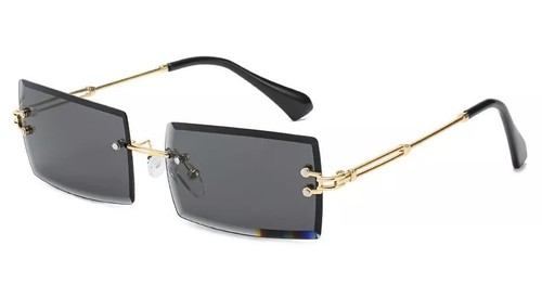 Vally - Thin black gold sunglasses - Gender: Unisex Color: Black and gold Frame material: Metal Lenses material: Resin Lenses optical attribute: UV400 Size: Adult size