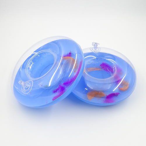 Feather drink holder pool float