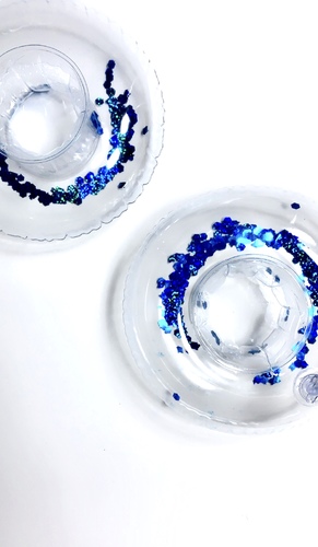 Blue glitter Floating Drink Holder